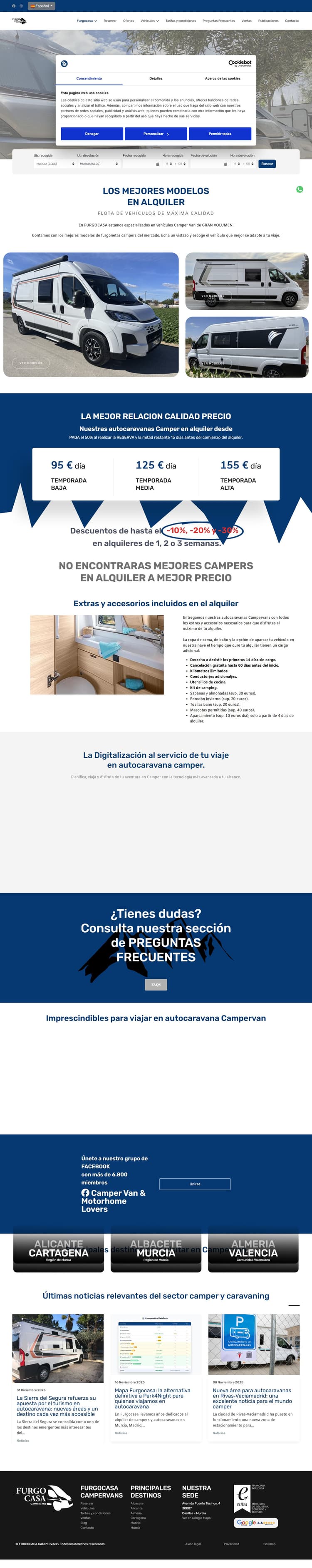 Furgocasa: Plataforma Completa de Alquiler de Campers - imagen 2