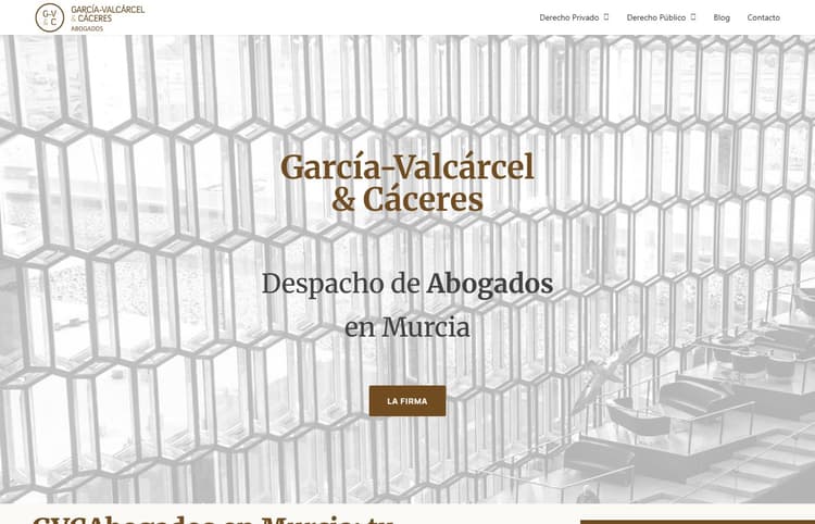 García-Válcarcel & Cáceres: Web del bufete multidisciplinar - imagen 1