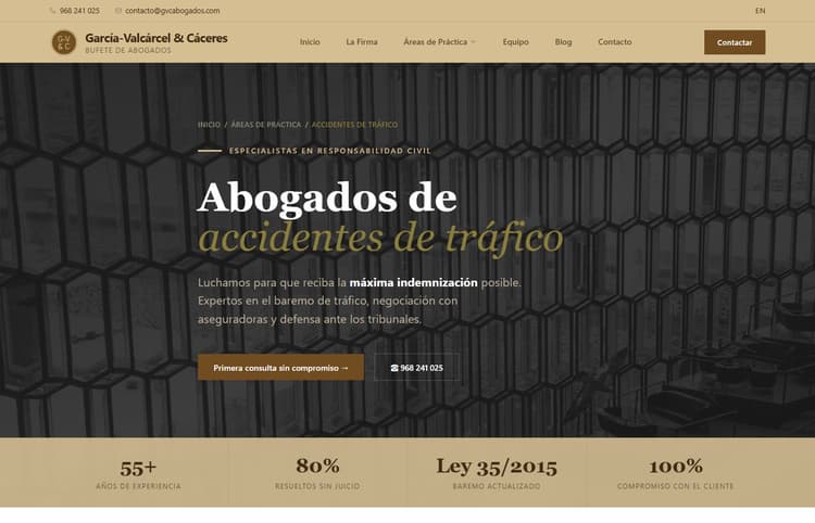 GVC Abogados 2026: Web del bufete en Murcia (Next.js) - imagen 3