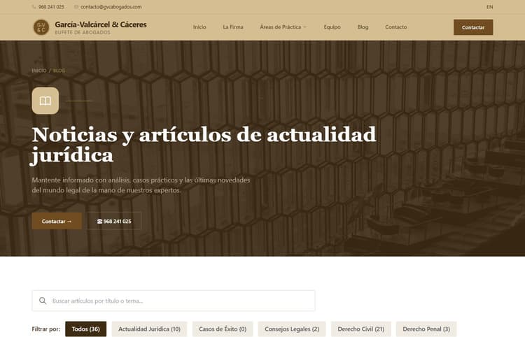 GVC Abogados 2026: Web del bufete en Murcia (Next.js) - imagen 4