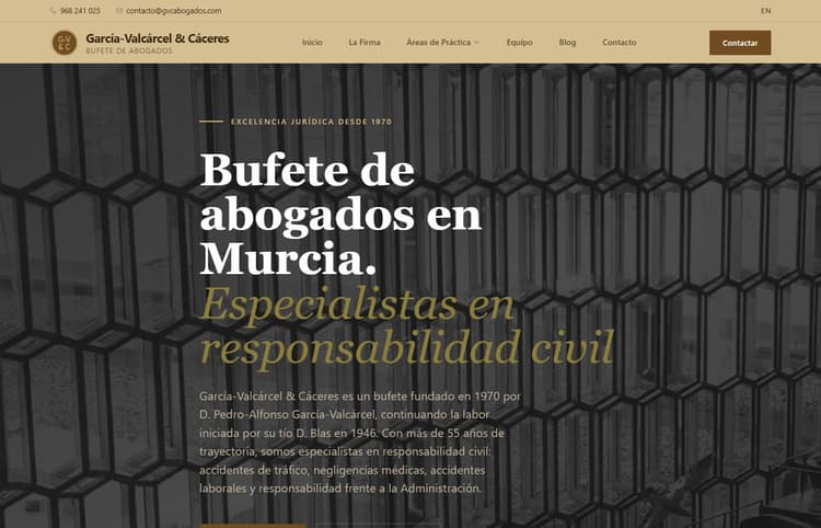 GVC Abogados 2026: Web del bufete en Murcia (Next.js) - imagen 1