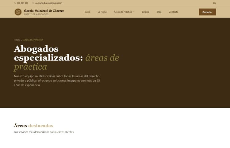GVC Abogados 2026: Web del bufete en Murcia (Next.js) - imagen 2