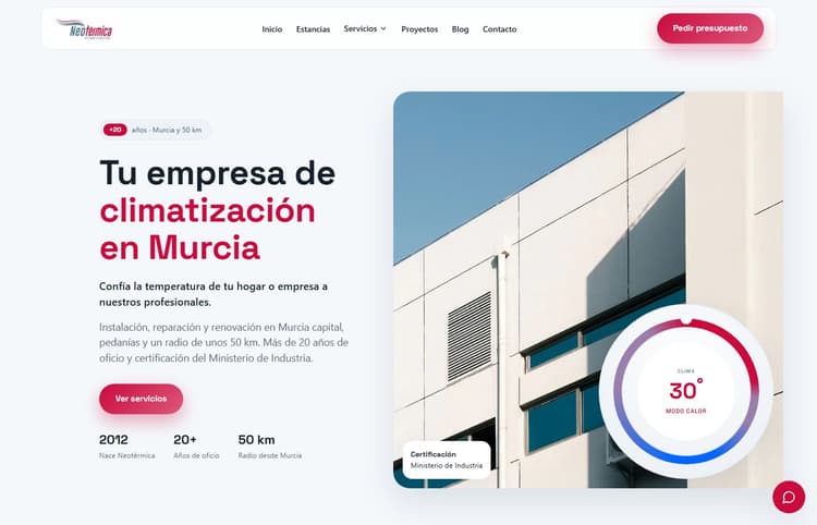 Neotérmica: Web de climatización en Murcia - imagen 1