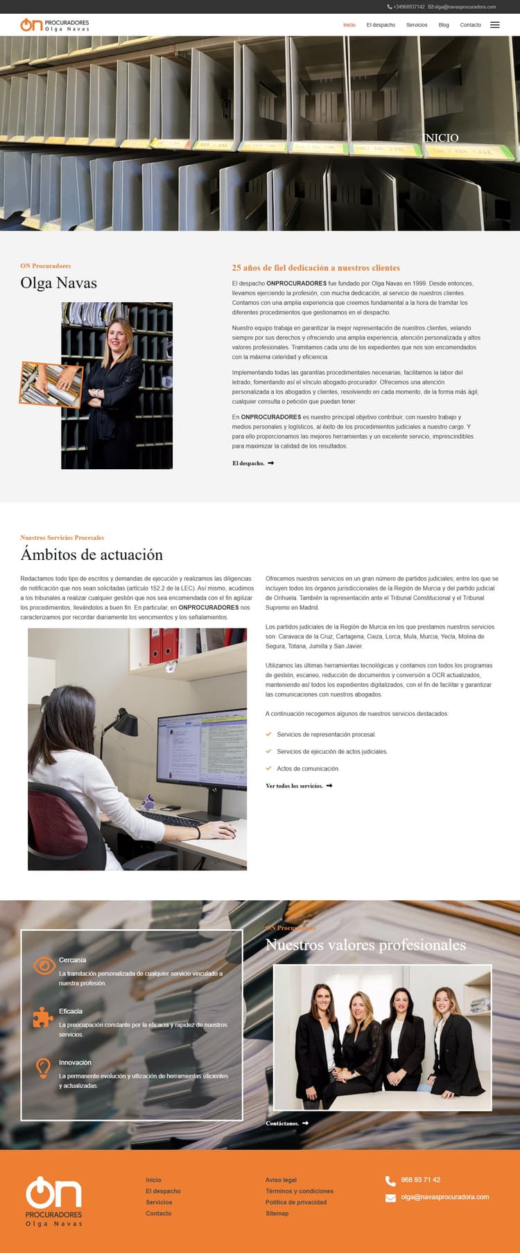 ON Procuradores: Web para Despacho de Procuradores en Murcia - imagen 2
