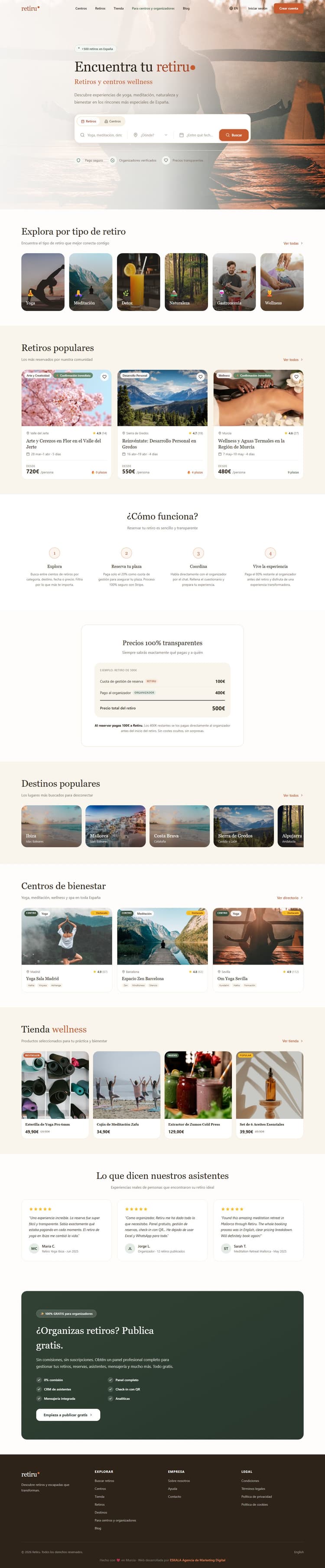 Retiru: Marketplace de Retiros y Directorio Wellness en España - imagen 2