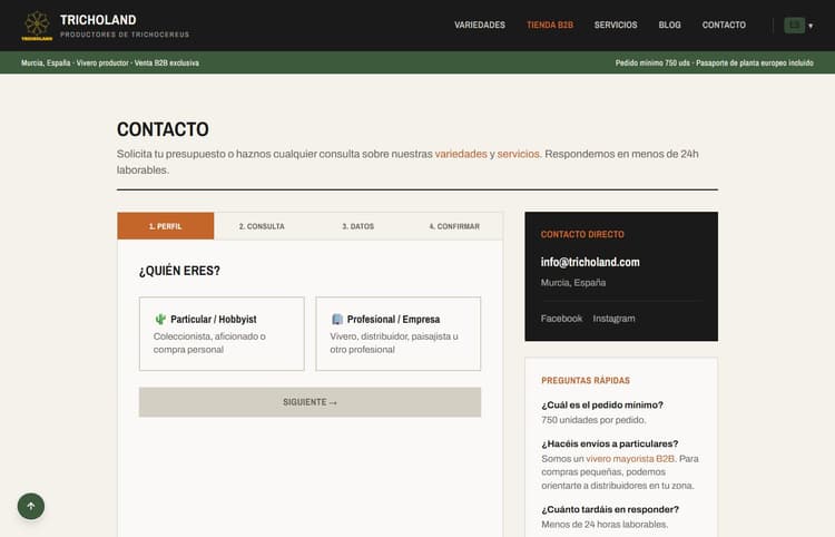 Tricholand 2026: Tienda mayorista B2B en 7 idiomas - imagen 5