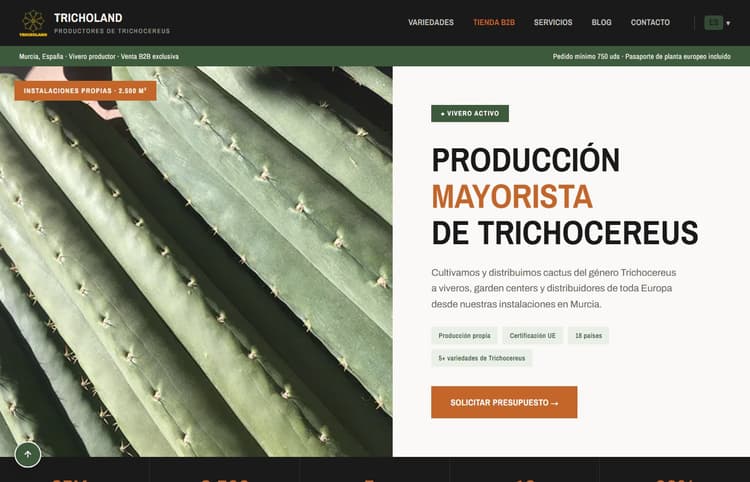 Tricholand 2026: Tienda mayorista B2B en 7 idiomas - imagen 1