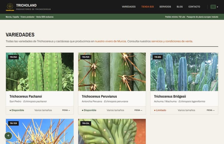 Tricholand 2026: Tienda mayorista B2B en 7 idiomas - imagen 3